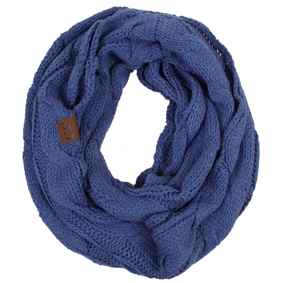 C.C 3pc Knit Warm Pom Beanie Gloves Scarves Set